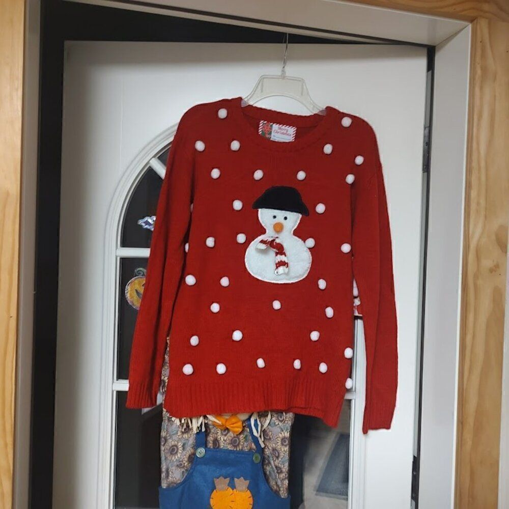 New Great Christmas Ugly Snowman Sweater Size Women's M